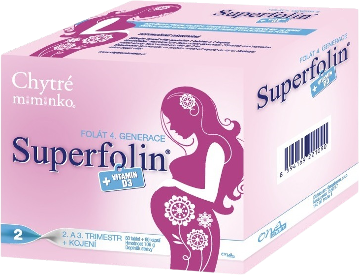 Chytré miminko Superfolin 2 60 tablet + 60 kapslí