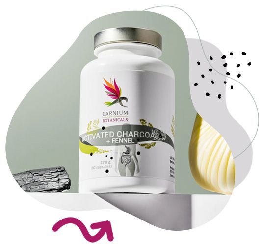 Aktivní uhlí, fenykl, Carnium Botanicals, zažívání, trávení, plynatost