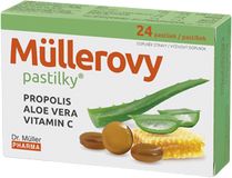 Dr.Muller Müllerovy pastilky s propolisem a Aloe vera 24 ks
