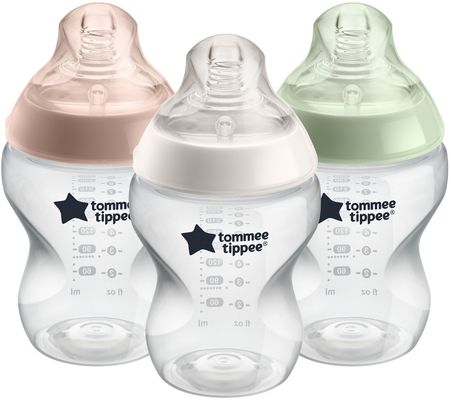 Tommee Tippee CTN Kojenecká Lahev ANTI-COLIC Pomalý Průtok 260 ml 0m+, Různé Barvy 3 ks