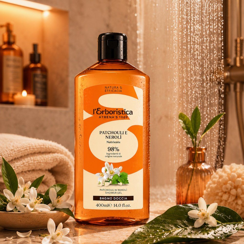 Erboristica Přírodní sprchový gel Patchouli & Neroli - vitalita a sametová hebkost 400 ml