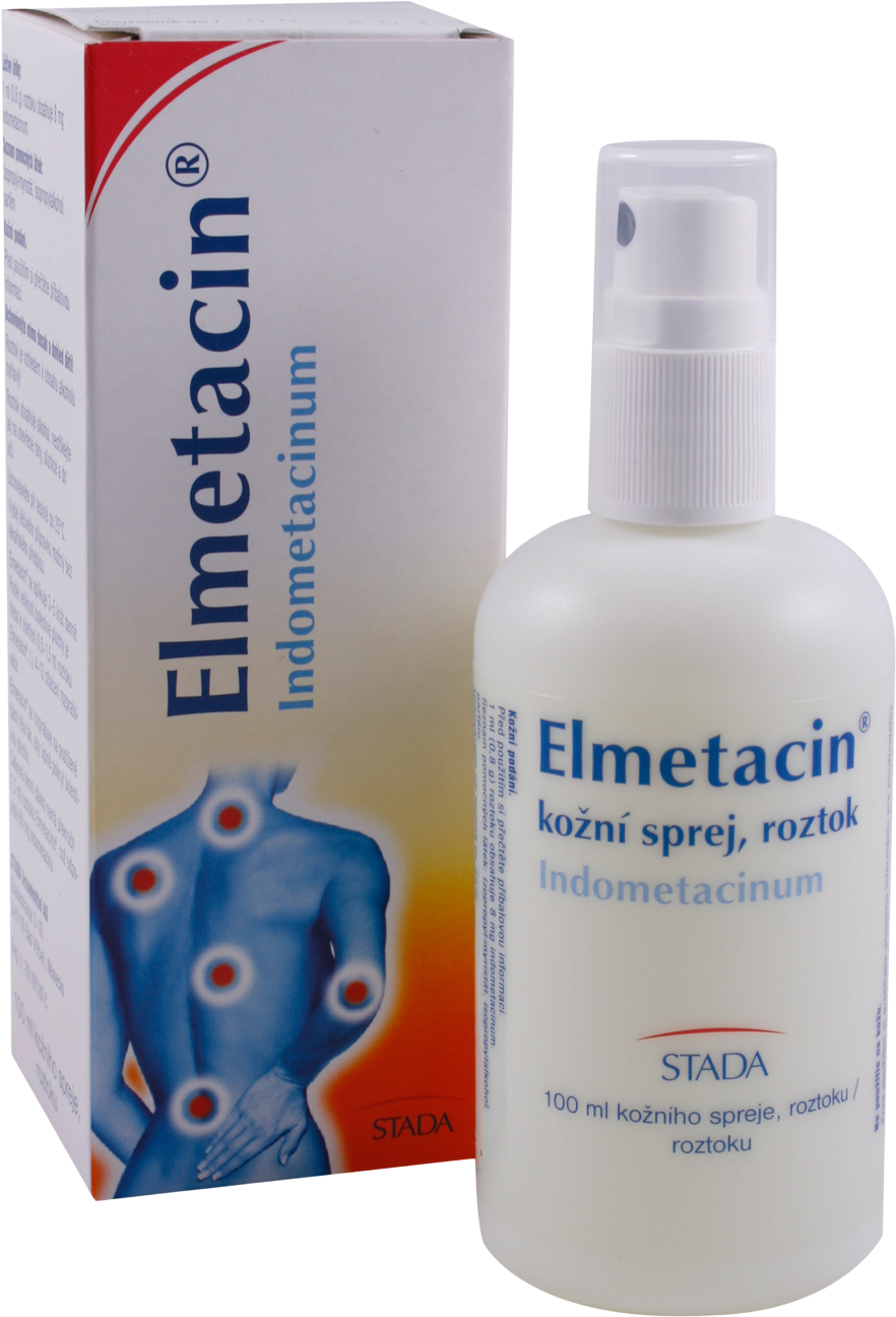 Elmetacin dermální sprej roztok 1% 100 ml