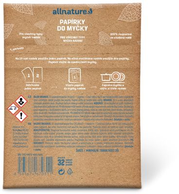 Allnature Papírky do myčky 16 ks