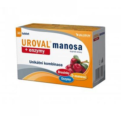 Uroval Manosa + enzymy 30 tablet