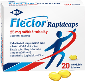 Flector Rapidcaps 25 mg 20 měkkých tobolek