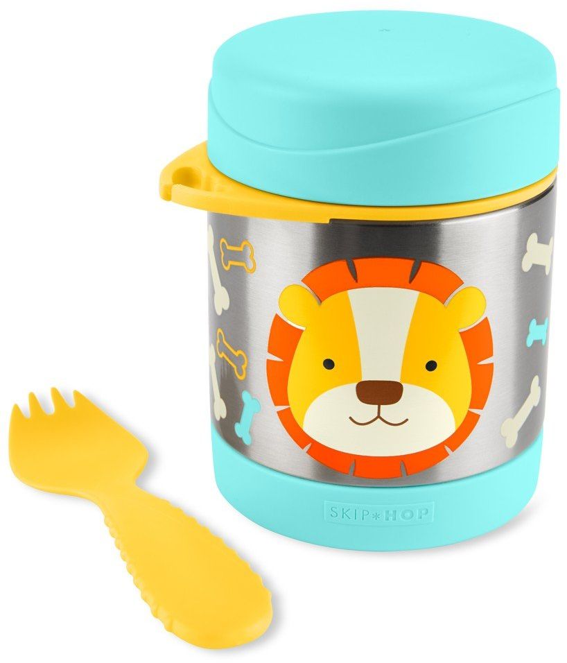Skip Hop Zoo Termoska na jídlo se lžičkou/vidličkou Lev, 3r+ 325 ml