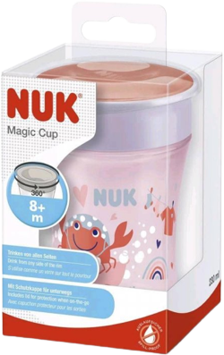 Nuk Dětský hrníček Magic 360° s víčkem 230 ml
