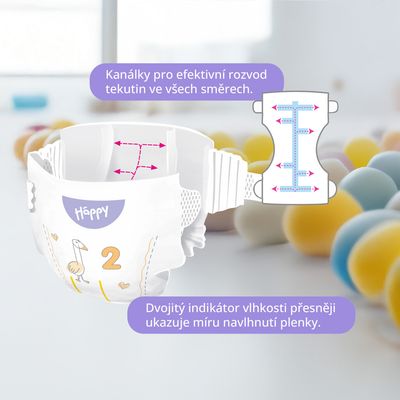 Bella Baby Happy Soft&Delicate Mini (3-6 kg), 78 ks