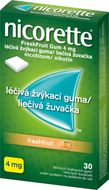 Nicorette ® FreshFruit Gum 4 mg, léčivá žvýkací guma 30 ks