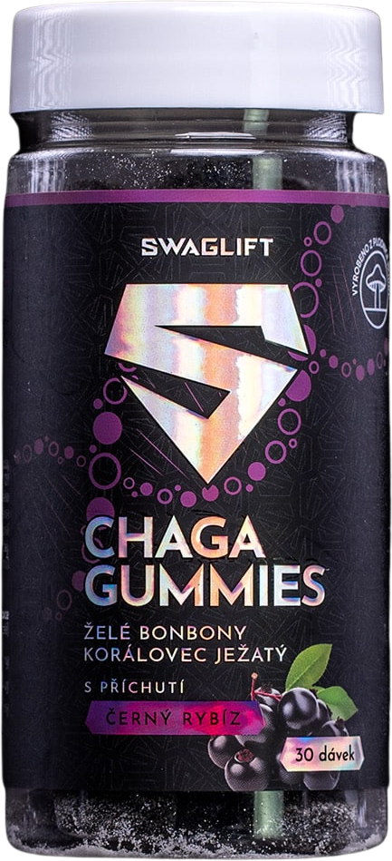Swaglift Chaga gummies s příchutí černého rybízu 60 ks