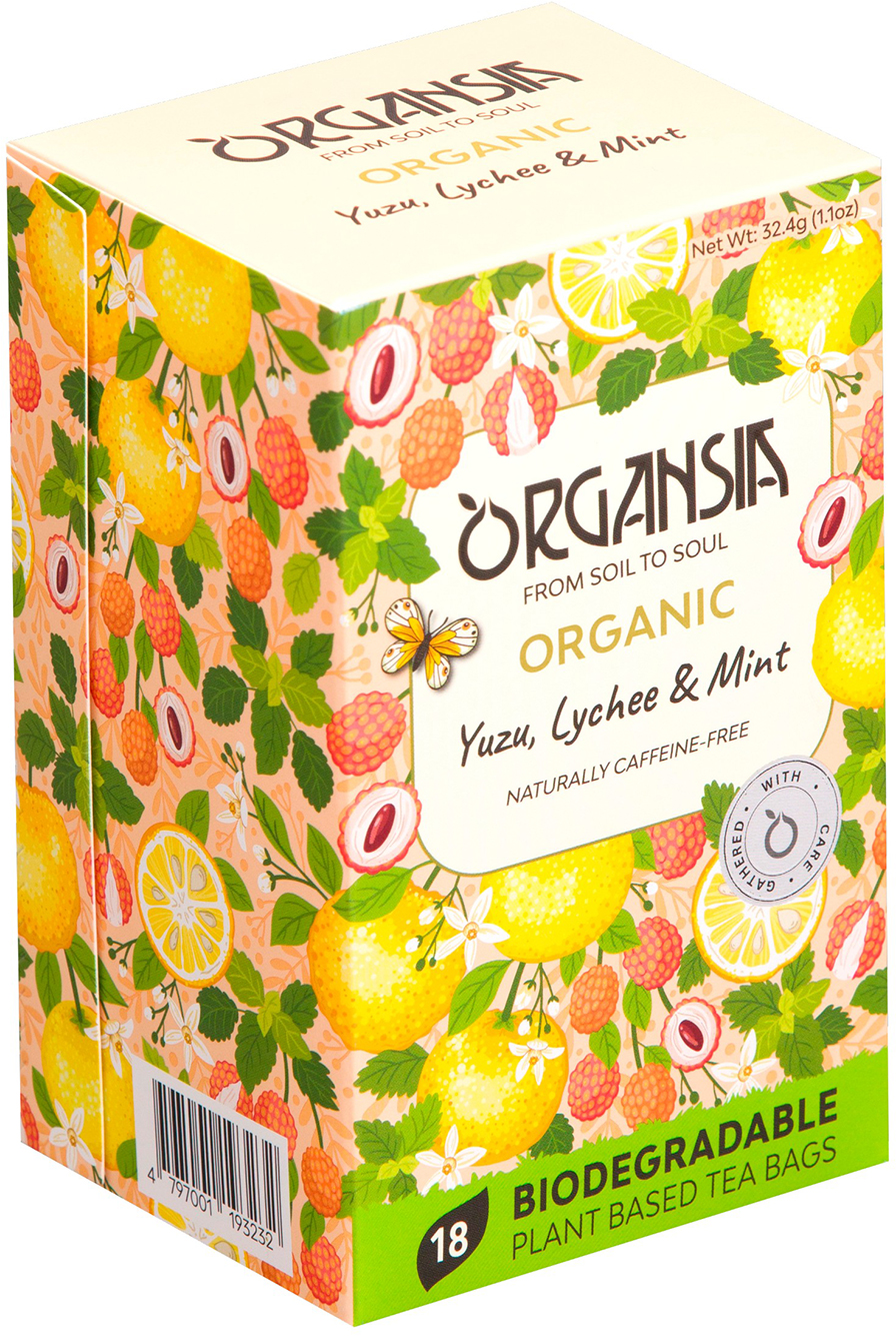 Basilur ORGANSIA BIO Yuzu Lychee and Mint 18 x 1.8 g