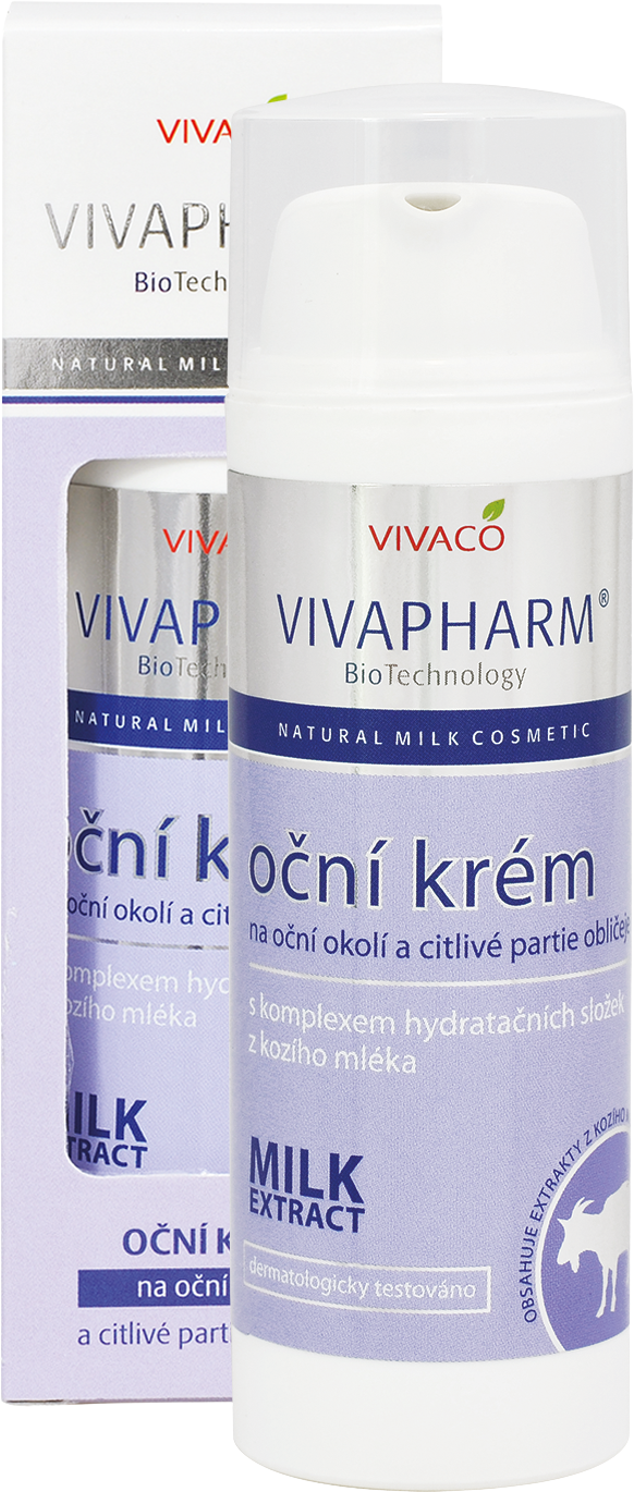 VivaPharm Krém na oční okolí s komplexem hydratačních složek z kozího mléka 50 ml