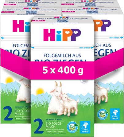 HiPP Mléko 2 BIO kozí 5 x 400 g