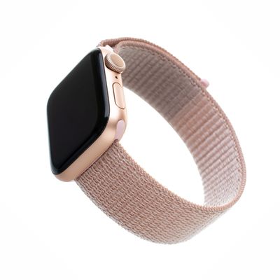 Fixed Nylonový řemínek Nylon Strap pro Apple Watch 40mm/ Watch 38mm, růžově zlatý