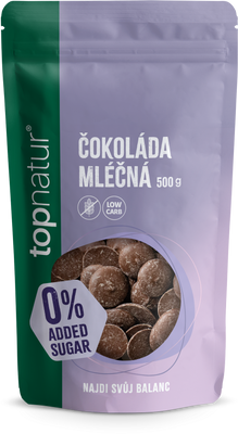 Topnatur No Added Sugar Čokoláda mléčná 500 g