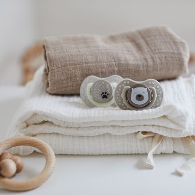 LOVI Dudlík silikonový dynamický Buddy Bear 3-6m 2 ks