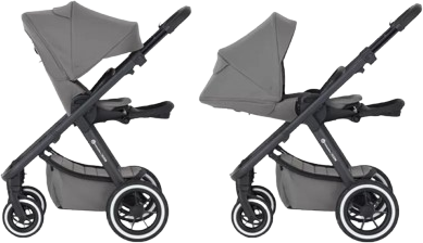 Petite&Mars Kočárek kombinovaný ICON 2v1 Dove Grey LITE RWS + Core Pro i-Size Black Grey + Báze