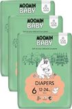Moomin baby 6 Maxi 12–24 kg, měsíční balení eko plen 102 ks