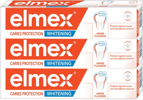 Elmex Caries Protection Whitening Zubní pasta 3 x 75 ml