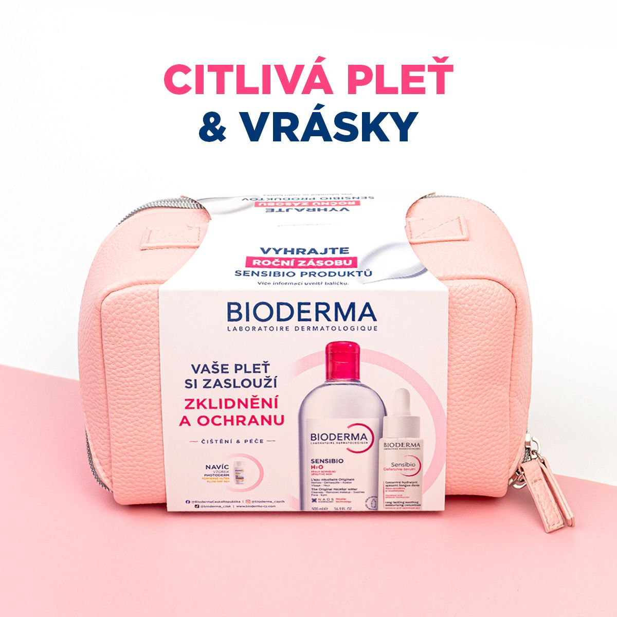 Bioderma Sensibio Dárkový balíček pro citlivou pleť a vrásky