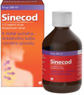 Sinecod 1,5mg/ml, sirup proti suchému kašli 200 ml