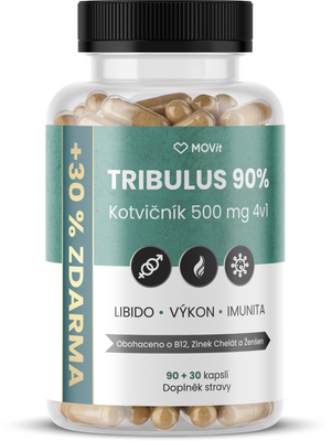 MOVit Energy TRIBULUS 90% Kotvičník 500 mg 4v1 120 kapslí