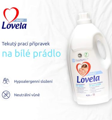 Lovela Baby prací gel na bílé prádlo 4.5 l
