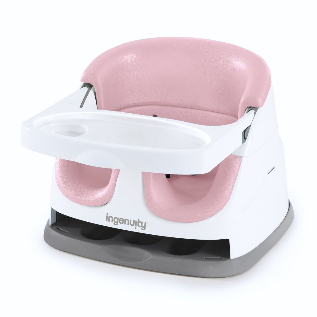 Ingenuity Jídelní židlička na židli 2v1 Baby Base Peony