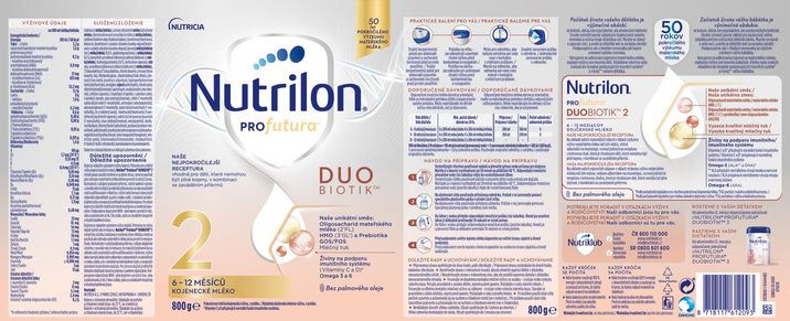 Nutrilon Profutura Duobiotik 2 pokračovací kojenecké mléko 4 x 800 g