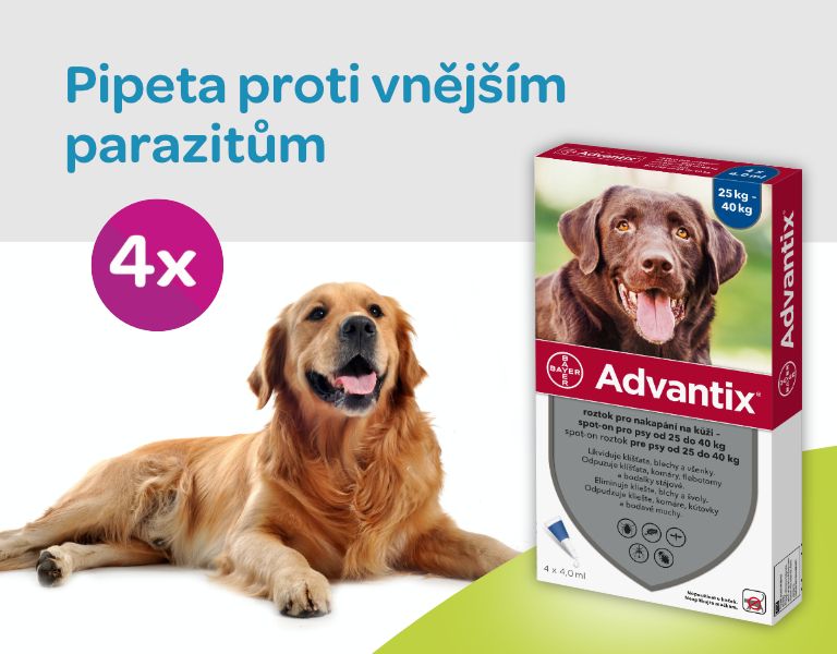 Advantix pro psy spot-on nad 25kg 4x4ml 