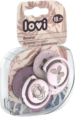 LOVI Dudlík silikonový dynamický Botanic 18m+ 2 ks