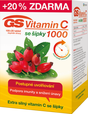 GS Vitamin C1000 + šípky 120 tablet
