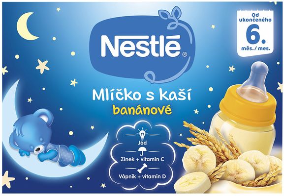 Nestlé Mlíčko s kaší Banánové 2 x 200 ml