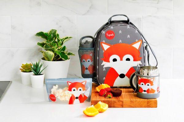 3 Sprouts Taška na svačinu Fox Orange Gray