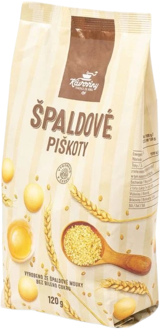 Kávoviny Piškoty špaldové 120 g