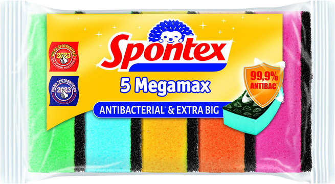 Spontex Megamax Antibak houbička 5 ks