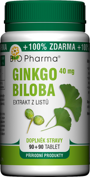 Bio Pharma Ginkgo Biloba 40mg, 2 x 90 tablet