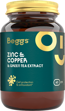 Beggs Zinc + Copper + Green tea extract 60 kapslí