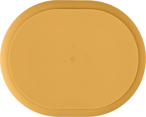 Petite&Mars Talířek silikonový dělící oválný Take&Match Intense Ochre 6m+