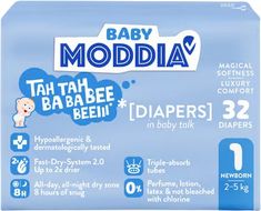 Moddia Baby Jednorázové plenky 1 Newborn (2–5 kg), 32 ks