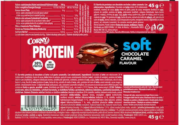 Corny Protein SOFT, Čokoláda - karamel 45 g