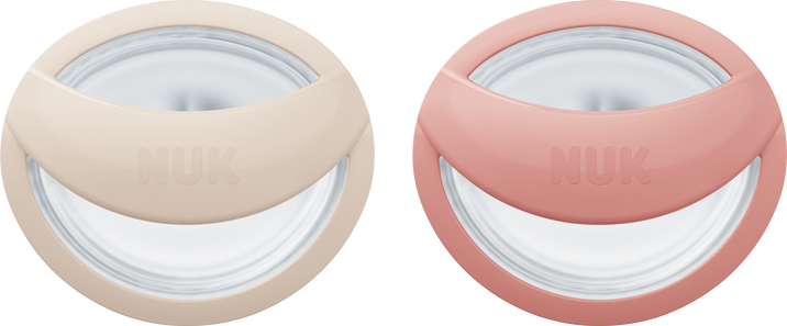 Nuk Dudlík Perfect Match BEIGE/RED 0-6m BOX 2 ks