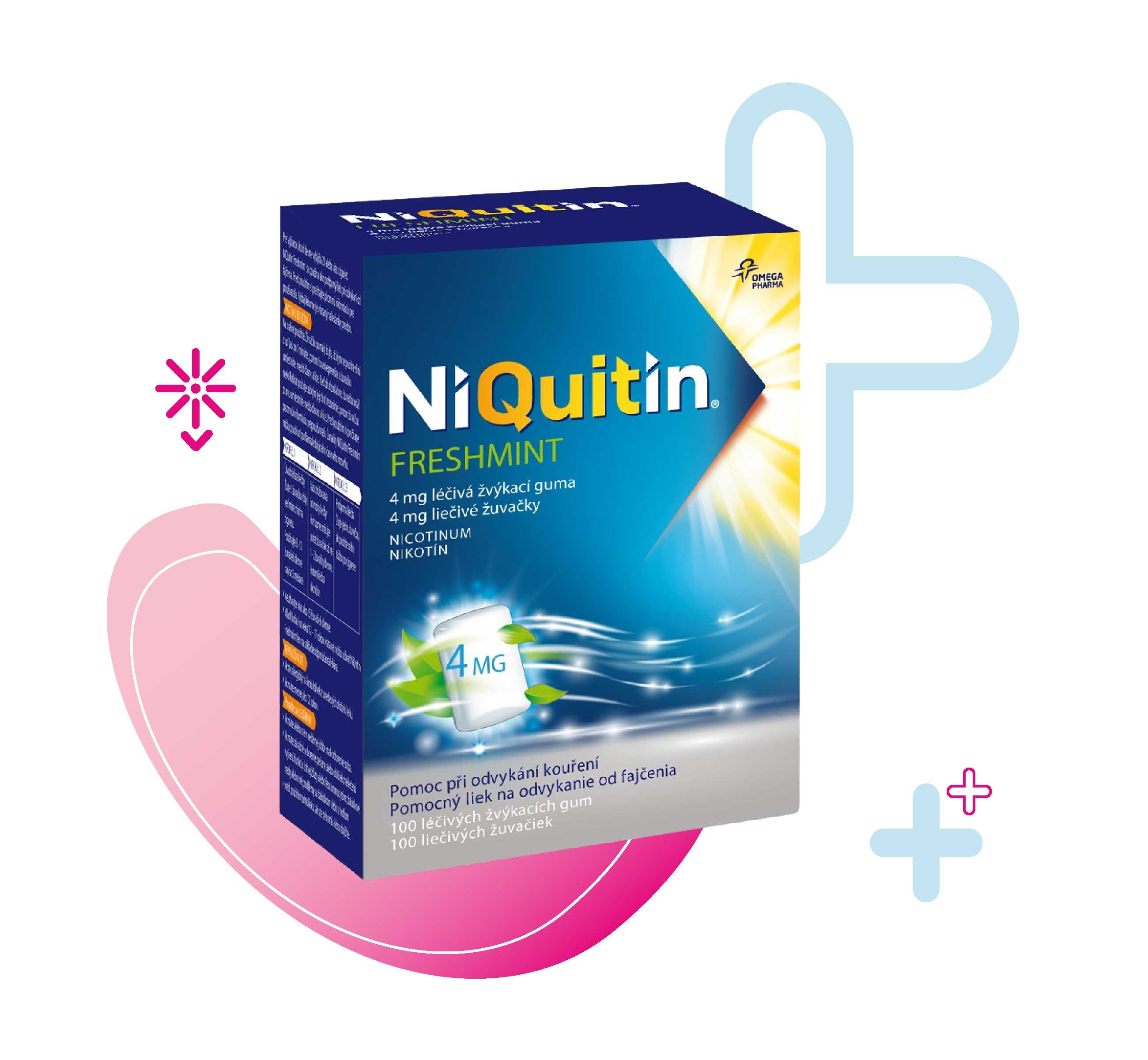 NiQuitin Freshmint, žvýkačky, závislost, přípravek