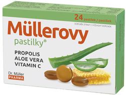 Dr.Muller Müllerovy pastilky s propolisem a Aloe vera 24 ks