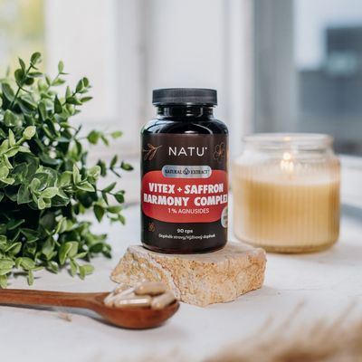 Natu Natural Extract, Drmek extrakt (1% agnusidů) se šafránem 90 kapslí