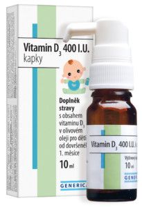 Generica, Vitamín D3, Generica D3, Doplnky pre deti, Výživové doplnky, Detská imunita, Výživové doplnky na posilnenie imunity, Vitamín D3 pre deti