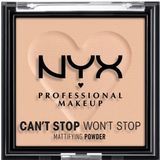 NYX Professional Makeup Can't Stop Won't Stop Mattifying Powder Kompaktní pudr - 03 Light Medium 6 g