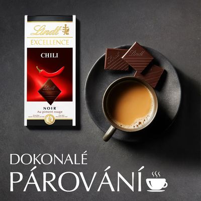 Lindt Čokoláda EXCELLENCE Hořká s chilli extraktem 100 g
