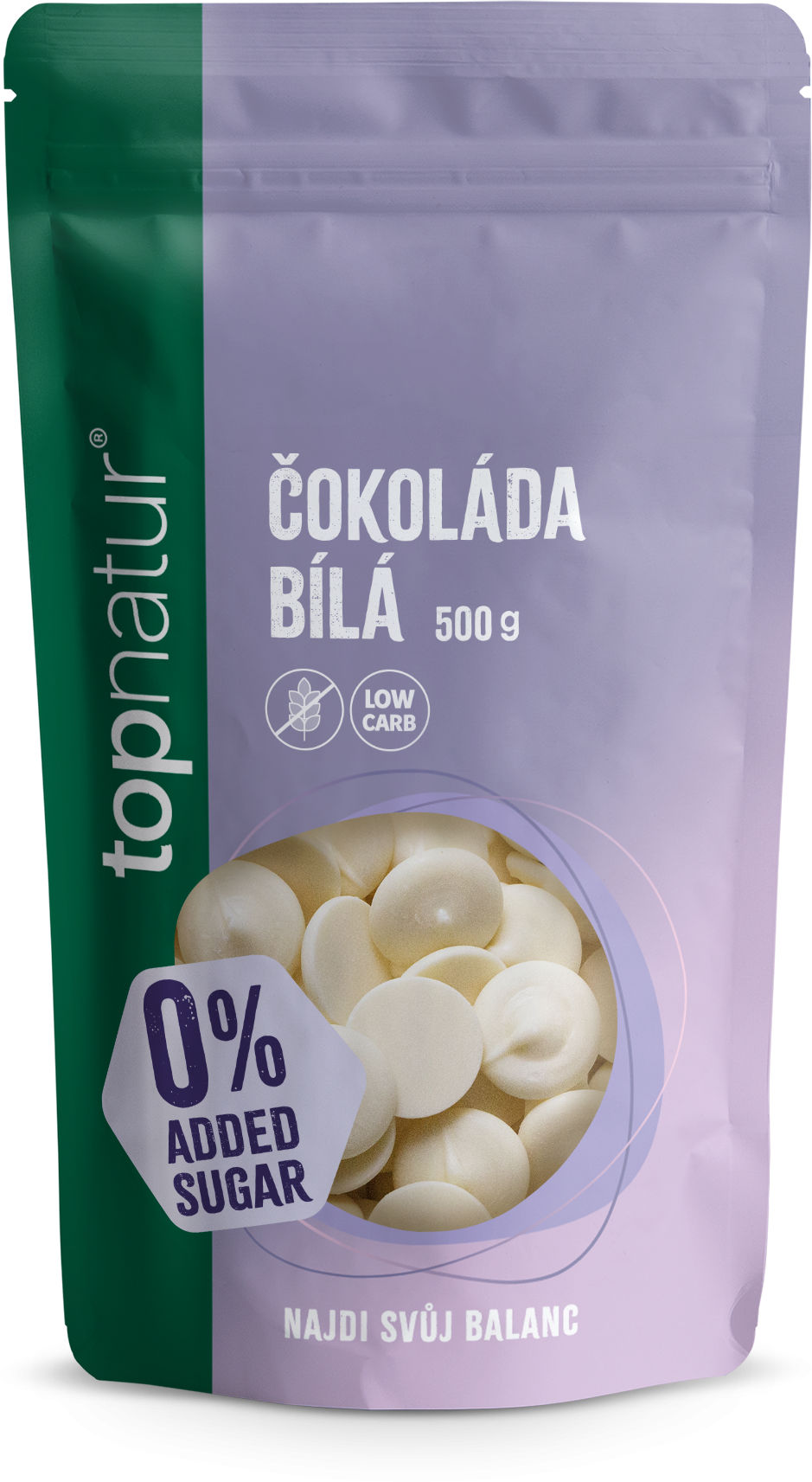 Topnatur No Added Sugar Čokoláda bílá 500 g