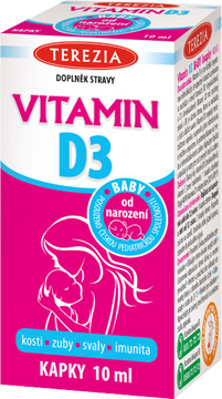 Terezia Vitamin D3 BABY od narození 400 IU kapky 10 ml